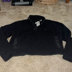 NWT! Adidas crop fleece